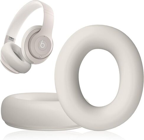 حافظة من السيليكون متوافقة مع سماعات Beats Studio Pro، غطاء حماية لسماعات الأذن من السيليكون، مضاد للخدش، غطاء واقٍ لسماعات Beats Studio Pro - أبيض فاتح in Saudi Arabia