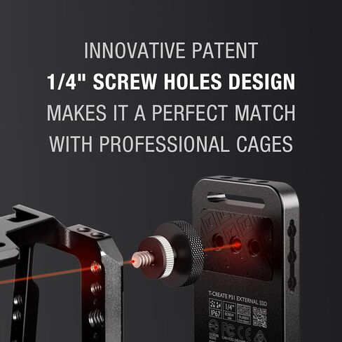 TEAMGROUP T-Create P31 1 تيرابايت SSD خارجي 1/4 بوصة تصميم فتحات لولبية لصانع الأفلام - TPSEFY001T0C302 in Kuwait