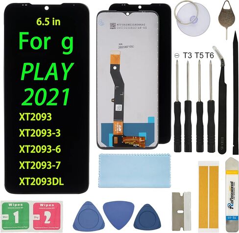 LCD Screen Replacement for Motorola Moto G Play 2021 6.5inch XT2093 xt2093-3 XT2093-6 XT2093-7 Assembly LCD Display Touch Screen Digitizer with Repair Tools Kit in Saudi Arabia