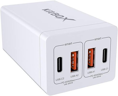 65W USB C Charger Laptop GaN Charger 4-port Type C 65W Fast Charging USB Block Wall Charger with US Plug 4 in 1 USB Outlet Power Adapter for Laptops,Phones,Tablet etc in Saudi Arabia