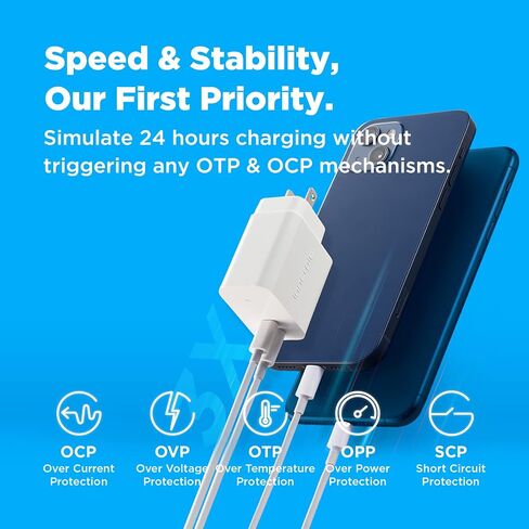 Innergie C3 Duo 30W PD3.0 Dual-Port USB C Wall Charger US Plug 30 Watts Power Adapter Compatible with iPhone 16, iPad, MacBook Air, Switch (Delta Electronics) in Saudi Arabia