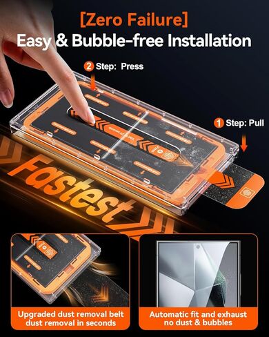 MRGLAS 2+2 واقي شاشة للخصوصية الفائق لهاتف Samsung Galaxy S24 مقاس 6.8 بوصة مع واقي عدسة الكاميرا [إزالة الغبار التلقائي] زجاج مقسى 9H [حماية عسكرية 10X]، فيلم مضاد للتجسس، صديق للحافظة in Kuwait