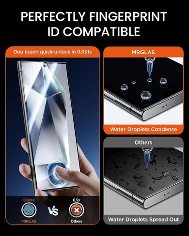 MRGLAS 2+2 واقي شاشة للخصوصية الفائق لهاتف Samsung Galaxy S24 مقاس 6.8 بوصة مع واقي عدسة الكاميرا [إزالة الغبار التلقائي] زجاج مقسى 9H [حماية عسكرية 10X]، فيلم مضاد للتجسس، صديق للحافظة in Kuwait