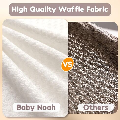 Newborn Baby Knotted Gown, Long Sleeve Waffle Sleeper with Hat Set and Decorative Button, Perfect Coming Home Outfit in Saudi Arabia