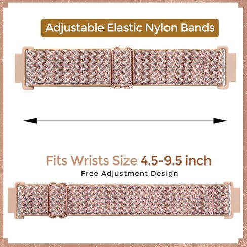 3 Pack 18mm Stretchy Nylon Watch Bands for Fossil Women's Gen 5E 42mm / Gen 6 42mm,Soft Quick Release Wristband Loop Elastic Strap for Fossil Venture Gen 4 HR/Gen 3 Women Men in Saudi Arabia