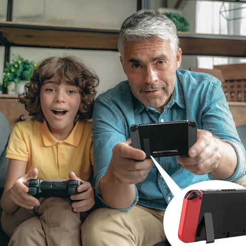 4 قطع من الغلاف الخلفي لجهاز Nintendo Switch Stand Back Switch Stand Back for Nintendo Switch Kickstand بديل Switch Kickstand Shell حامل متوافق مع وحدة التحكم Switch (أسود) in Kuwait