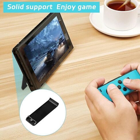 4 قطع من الغلاف الخلفي لجهاز Nintendo Switch Stand Back Switch Stand Back for Nintendo Switch Kickstand بديل Switch Kickstand Shell حامل متوافق مع وحدة التحكم Switch (أسود) in Kuwait