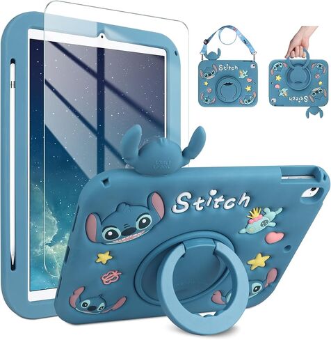 Coolden for iPad 6th Generation Cases iPad 5th Generation Case for Kids iPad 9.7 inch Case with Screen Protector Pencil Holder Stand Shoulder Strap Heavy Duty Protective Case for iPad 6th/5th 9.7" in Kuwait
