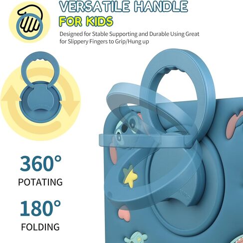 Coolden for iPad 6th Generation Cases iPad 5th Generation Case for Kids iPad 9.7 inch Case with Screen Protector Pencil Holder Stand Shoulder Strap Heavy Duty Protective Case for iPad 6th/5th 9.7" in Kuwait