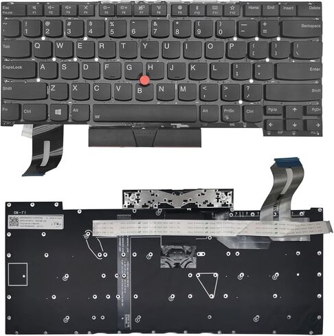 لوحة مفاتيح بديلة للكمبيوتر المحمول بإضاءة خلفية متوافقة مع Lenovo ThinkPad T490S T495S T13S X1 Extreme، مع إضاءة خلفية لمؤشر الإطار بتصميم أمريكي in Saudi Arabia