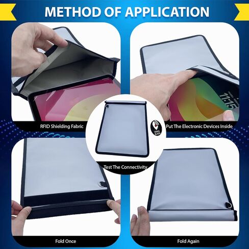 Faraday Bags, 5 Pack Faraday Cage with Key Fob Protector, Fireproof Waterproof Bag EMP Proof Signal Blocker, Anti-Theft RFID Blocking Pouch for Laptops, Tablets, Phones, Car Keys, Electronics (Grey) in Saudi Arabia