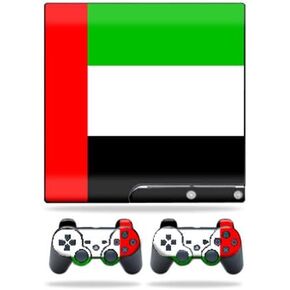 MightySkins Skin Compatible with Sony Playstation 3 PS3 Slim Skins + 2 Controller Skins Sticker United Arab