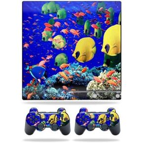 MightySkins Skin Compatible with Sony Playstation 3 PS3 Slim Skins + 2 Controller Skins Sticker Under The Sea
