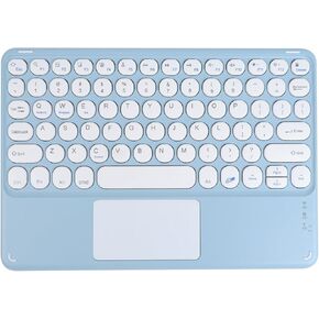 Bluetooth Keyboard,10-inch Wireless Bluetooth Keyboard with Touchpad for iPad Ultra-Slim Small Portable Rechargeable Keyboard with Trackpad for iPad iPhone Tablet Android Phone PC Computer Mac(Blue)