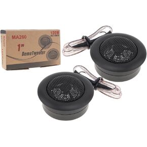 Tweeters for Car Audio, 2pcs 120W Car Tweeters High Efficiency Mini Dome Tweeter Speaker 12V Loudspeaker Audio Auto Sound Speaker for Car Audio System