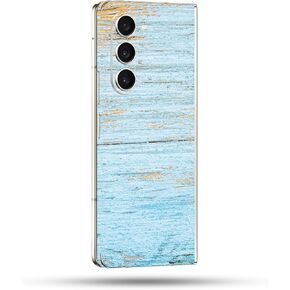 MightySkins Skin Compatible with Samsung Galaxy Z Fold 5 Full Wrap - Distressed Wood | Protective, Durable, and Unique Vinyl Decal wrap Cover | Easy to Apply & Change Styles | Made in The USA
