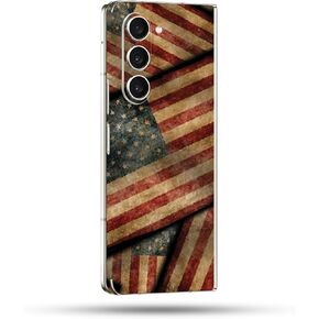 MightySkins Skin Compatible with Samsung Galaxy Z Fold 5 Full Wrap - Vintage American | Protective, Durable, and Unique Vinyl Decal wrap Cover | Easy to Apply & Change Styles | Made in The USA