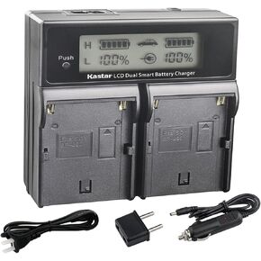 Kastar BP-U100 AC LCD Dual Fast Charger Compatible with Sony PXW-FS5 PXW-FS5K PXW-FS5M2 PXW-FS7 PXW-FS7K PXW-FS7M2 PXW-FS7M2K PXW-FX6 PXW-FX9 XDCAM PXW-FX9K PXW-X160 PXW-X180 Camera