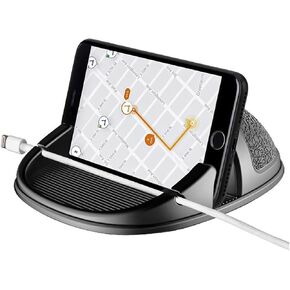 AUKEPO Car Phone Holder, Silicone Cell Phone Holder Pad for Dashboard, Anti-Slip Phone Stand Mat for Desk, Auto Accessories for Home Office, Compatible with iPhone, Samsung, and More