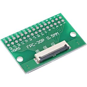 uxcell FFC FPC 30 Pin 0.5mm 1mm Pitch to DIP 2.0mm PCB Converter Board Couple Extend Adapter