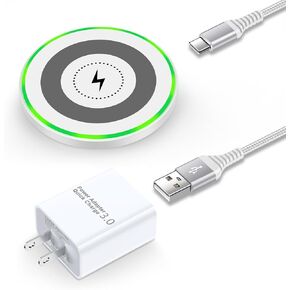 15W Samsung Wireless Charger Fast Charging Pad for Samsung Galaxy S24 Ultra S23 FE S22+ S21 S20 S10 S9, Wireless Charger Android Phone Charger Station for iPhone 15 14 13 12, Google Pixel 8 7a 6 Pro
