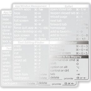 Mac Shortcut Sticker 2023, PET, Pack of 2，Silver