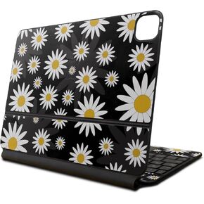 Skin Compatible with Apple Magic Keyboard for iPad Air 11-inch (M2) 2024 - Daisies - Premium 3M Vinyl Protective Wrap Decal Cover - Easy to Apply | Crafted in The USA by MightySkins