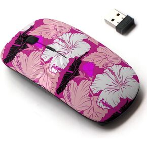 2.4G Wireless Mouse with Cute Pattern Design for All Laptops and Desktops with Nano Receiver - Bright Hawaiian Multicolor