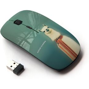 [ Optical 2.4G Wireless Mouse [ Cold Llama - Funny ]
