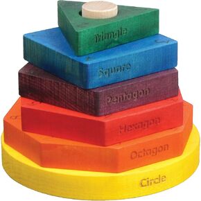 Shape Stacker in Rainbow Colors - Made in USA