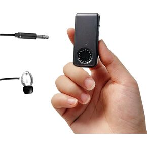 Wearable Bluetooth Speaker, Clip-On Wireless Portable Speaker, Built-in Microphone Hands-Free for Music and Calls Control, Speaker with Earphone Two Modes to Switch, Superior Sound Loud Volume, Black