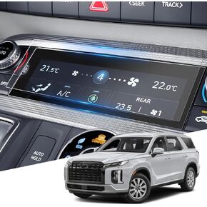 واقي شاشة Palisade مقاس 12.3 بوصة لملحقات Hyundai Palisade 2023 2024 من الزجاج المقسى بصلابة 9H متوافق مع 2023 2024 Palisade (SE، SEL، XRT، Limited، Calligraphy) - HD Clear