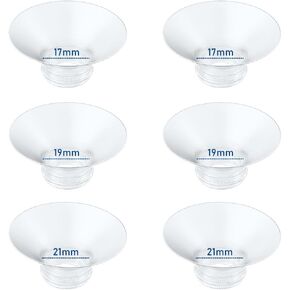 Flange Insert 15mm Compatible with Momcozy M5/M6/M9 Breast Pump Replacement Accessories,Momcozy M5 M6 M9 Flange Inserts Replacement Parts,6 Piece Set (6PC-15mm