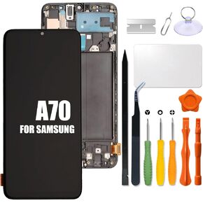 Replacement for Samsung Galaxy A70 LCD Screen with Frame INCELL for Samsung A705 A705F Touch Screen Digitizer Assembly A705FN SM-A705GM A7050 A705W A705U Internal LCD Display with Repair kit