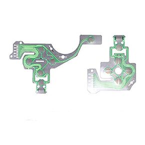 2x Replacement Buttons Ribbon Circuit Board for PS4 Dualshock 4 Pro Slim Controller Conductive Film Keypad Flex Cable PCB Green Version (JDS-001/011)