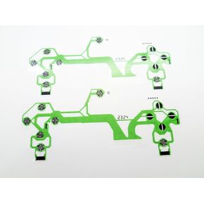 2x استبدال أزرار الشريط لوحة الدوائر ل PS4 Dualshock 4 Pro Slim Controller موصل فيلم لوحة المفاتيح الكابلات المرنة PCB الإصدار الأخضر (JDS-001/011)