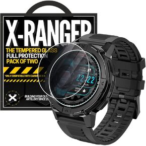 CARBINOX Tempered Glass Screen Protector Compatible Smartwatches - High Transparency, Anti Scratch, High Sensitivity, Bubble Free (2 Pack) Blaze S