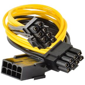 JacobsParts PCI Express Power Splitter Cable 8-pin to 2X 6+2-pin (6-pin/8-pin) 18 AWG (5-Pack)