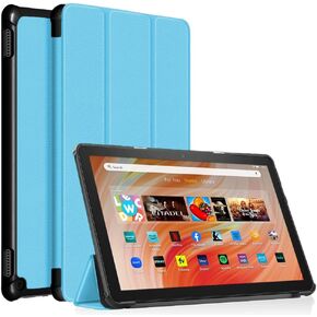 Case for All-New Amazon Fire HD 10 Tablet (10.1", 13th Generation, 2023 Released) - Wyhfyh Shock Resistant Slim Light Tri-Fold Stand Case with Auto Wake/Sleep, Not for iPad Samsung Tablet, Black