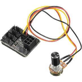 MECCANIXITY PWM Driver Module, 3 Pin 4 Pin Cooling Fan Hub with 6 Pin Port Switch 8 Way Splitter Fan Adapter