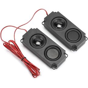 Qiilu 5W 8Ohm Speaker DIY 5W 8Ohm Black Abs 8Ω 5W Portable Heavy Bass for Audio Cavity 40Mm Magnetic Dual Speaker for Tv Monitor