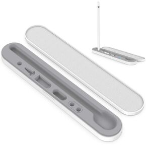 AHASTYLE Compact Carrying Case Holder for Apple Pencil Pro, Apple Pencil (USB-C), Apple Pencil 1st / 2nd Generation Hard Storage Box [Apple Pencil and Accessories not Include] for iPad Pen (Gray)