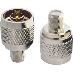 Boobrie N to F Coax Connector N Male to F Female RF Coaxial Adapter N Type(Plug) to F Type(Jack) for Antenna/Analyzer/Router/Booster Systems Pack of 2