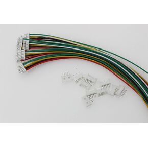 20 Sets 28 AWG JST MX 1.25mm 5 Pin Connector Plug Male with 150mm Connector Cable Wire and Motherboard Connector for Signal Transmission, LED Lights, Toys, Speakers, etc