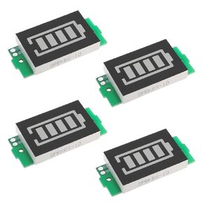 Create idea 4Pcs Battery Capacity Indicator Module 3-34V Battery Charge Indicator Module 5mA Compatible with 1S 2S 3S 4S 5S 6S 7S 8S