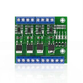 PWM MOS FET Module, 4 Channel PLC Amplifier Circuit Board 3-20V to 3.7-27VDC 10A Driver Module