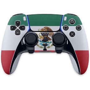 MightySkins Skin Compatible with PS5 DualSense Edge Controller - Mexican Flag | Protective, Durable, and Unique Vinyl Decal wrap Cover | Easy to Apply & Change Styles | Made in The USA