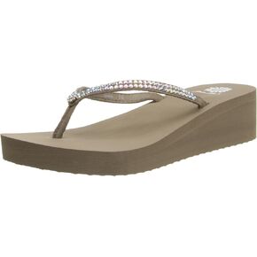 Yellow Box Women's Custard Wedge Flip Flop