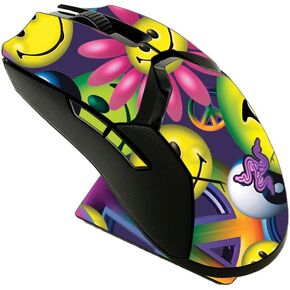 MightySkins Skin Compatible with Razer Viper Ultimate - Peace Smile | Protective, Durable, and Unique Vinyl Decal wrap Cover | Easy to Apply, Remove, and Change Styles | Made in The USA