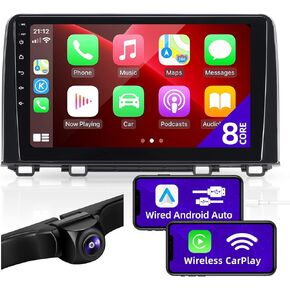 Android 11 Car Radio Compatible with Android Auto Wireless Carplay for Honda CRV 2017-2021 8core 4G RAM 64G ROM 1280X720 IPS Touch Screen Stereo Bluetooth GPS Navigation Media Head Unit